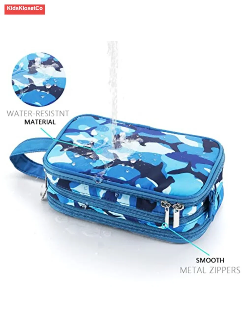 Kids Waterproof Hanging Toiletry Bag Travel Wash Bag Polyester
